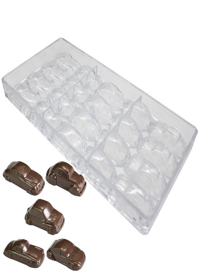 Goldbaking Car Shaped Polycarbonate Chocolate Mold Hard Poly-carbonate Candy Mold 3D Car Chocolate Mould - Image 1